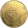 5 толаров 1995 год.50 лет Всемирной продовольственной программе.ФАО.Словения. 