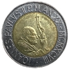 500 лир 1998 год.Папа Иоанн Павел II.Сбор урожая и плоды трудов.Ватикан.Биметалл.