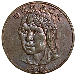 1 сентесимо 1993 год.Вождь Уррака.Панама.