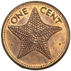 1 цент 1989 год.Морская звезда.Багамские Острова. 