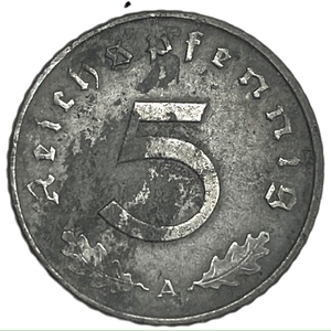 5 рейхспфеннигов 1942 год.Двор A.3 рейх.Германия. 