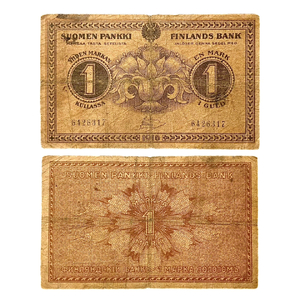 1 золотая марка 1916 год.Финляндия.Банкнота.
