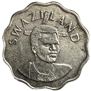 5 центов 2010 год.Листья.Король Мсвати III.Свазиленд.Эсватини.