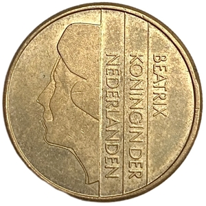 5 гульденов 1988 год.Беатрикс.Нидерланды.