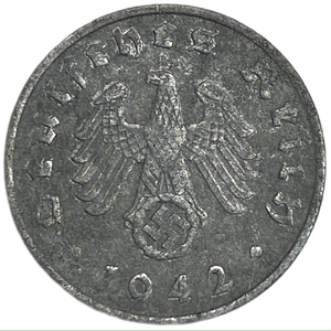 1 рейхспфенниг 1942 год.Двор А.3 рейх.Германия. 