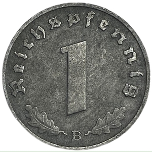 1 рейхспфенниг 1942 год.Двор B.3 рейх.Германия.  