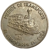 1 песо 1983 год.Паравоз.Виды транспорта.Куба.