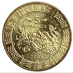 5 франков 2006 год.СЕМАС.Центральная Африка.
