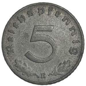 5 рейхспфеннигов 1940 год.Двор E.3 рейх.Германия. 