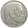 2 рейхсмарки 1939 год G.Пауль фон Гинденбург.Германия.3-ий Рейх.Серебро.  