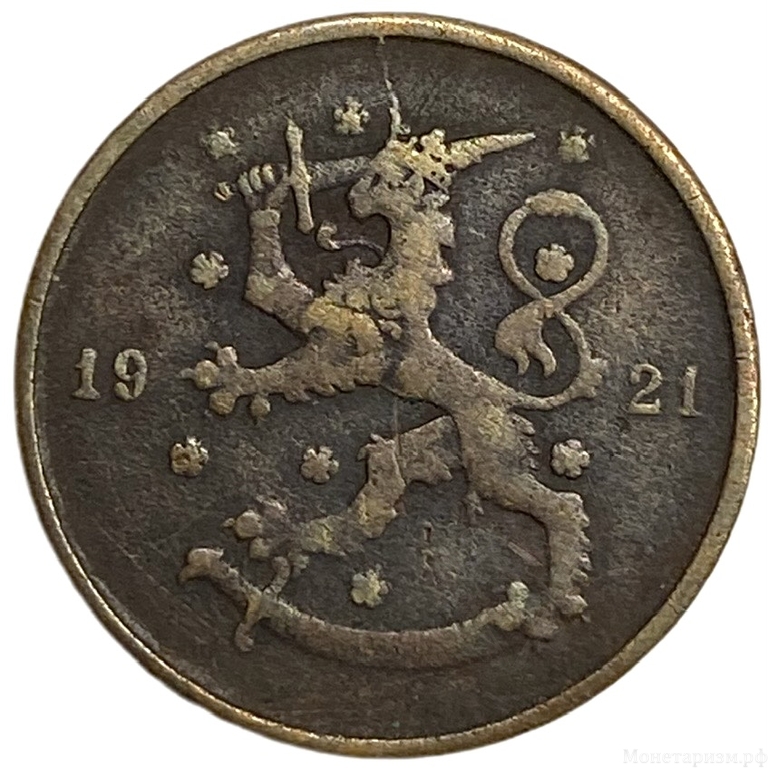10 пенни 1921 год.Финляндия.