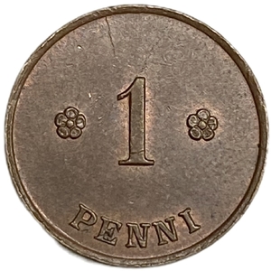 1 пенни 1924 год.Финляндия.   