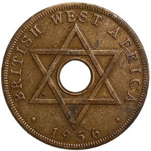 1 пенни 1956 год.Елизавета II.Британская Западная Африка.