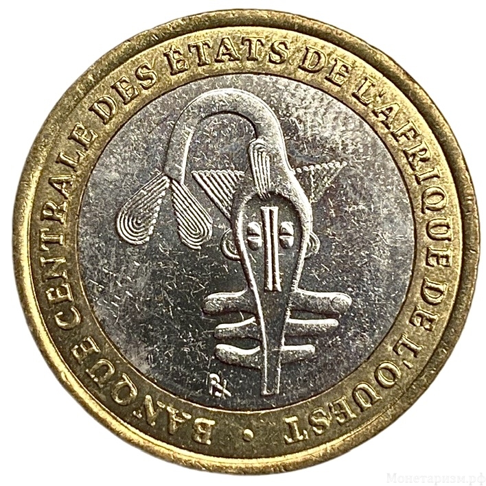 500 франков 2004 год.CFA.Государства Западной Африки.Биметалл. 