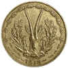 10 франков 1975 год.Антилопа.CFA.ВСЕАО.Западная Африка. 