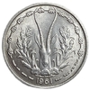 1 франк 1961 год.Антилопа.CFA.ВСЕАО.Западная Африка.  