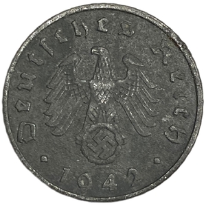5 рейхспфеннигов 1942 год.Двор A.3 рейх.Германия.  