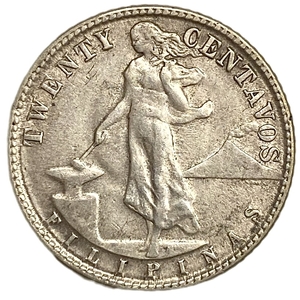 20 сентаво 1945 год.Либерти.Филиппины.Серебро. 