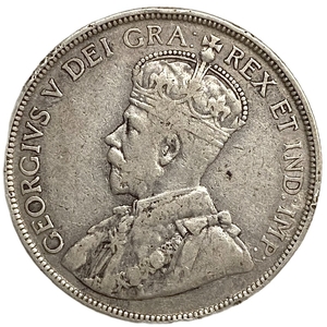 50 центов 1911 год.Георг V.Ньюфаундленд.Британская колония.Серебро.