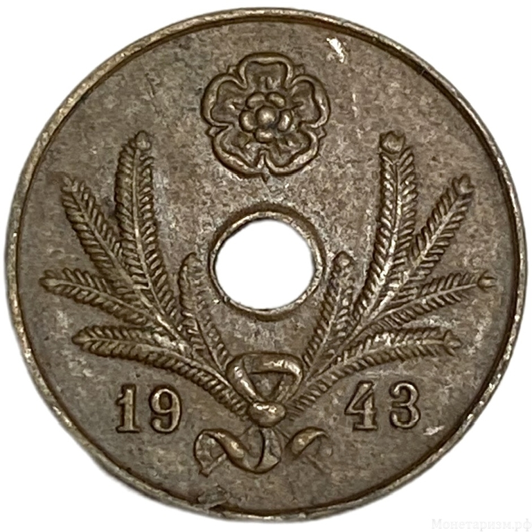 5 пенни 1943 год.Финляндия. 