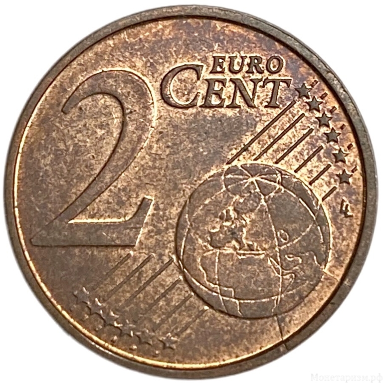 2 евроцента 2010 год.Альберт II.Бельгия.   