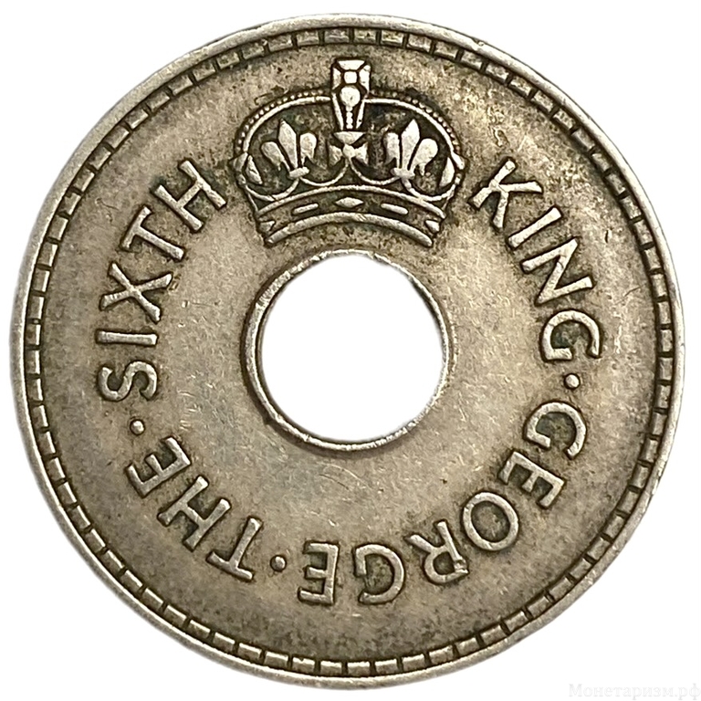 1 пенни 1952 год.Георг VI.Фиджи.