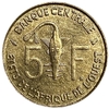 5 франков 1997 год.Антилопа.CFA.ВСЕАО.Западная Африка.