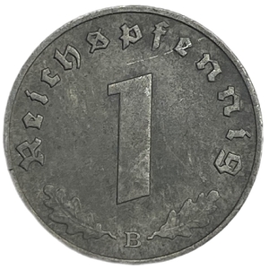 1 рейхспфенниг 1943 год.Двор B.3 рейх.Германия. 