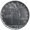 100 лир 1961 год.Папа Иоанн XXIII.Ватикан. 