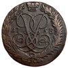 2 копейки 1758 год.Елизавета I.Медь. 