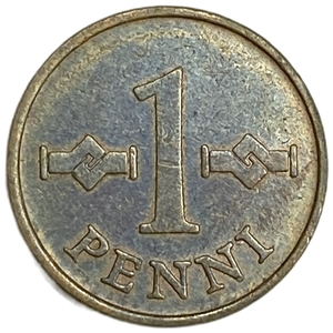 1 пенни 1964 год.Финляндия.     