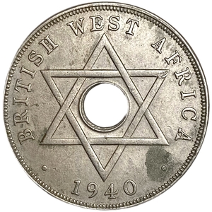 1 пенни 1940 год.Георг VI.Британская Западная Африка.
