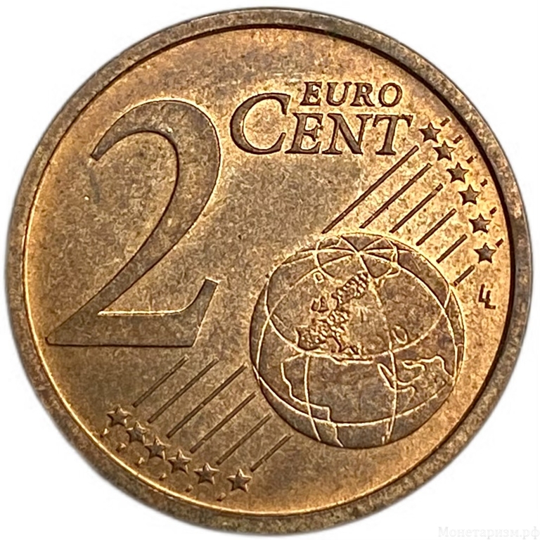 2 евроцента 2002 год.Италия.