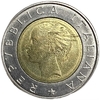 500 лир 1993 год.100 лет банку страны.Италия.Биметалл.