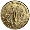 5 франков 1997 год.Антилопа.CFA.ВСЕАО.Западная Африка.