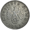 1 рейхспфенниг 1943 год.Двор B.3 рейх.Германия. 