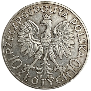 10 злотых 1932 год.Ядвига.Польша.Серебро.