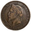 5 сантимов 1861 год (A).Наполеон III.Портрет в лавровом венке.Франция.Бронза.