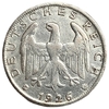 1 рейхсмарка 1926 год A.Веймарская республика.Германия.Серебро.