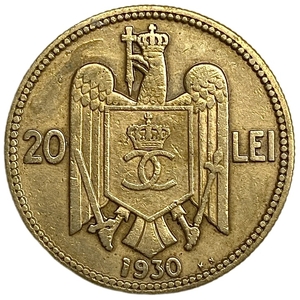 20 лей 1930 год.Кароль II.Королевство Румыния.Румыния.