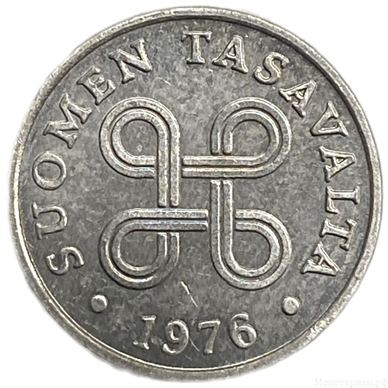 1 пенни 1976 год.Финляндия.    