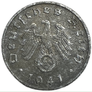 1 рейхспфенниг 1941 год.Двор D.3 рейх.Германия. 