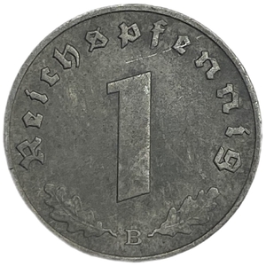 1 рейхспфенниг 1943 год.Двор B.3 рейх.Германия. 