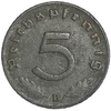 5 рейхспфеннигов 1940 год.Двор B.3 рейх.Германия. 