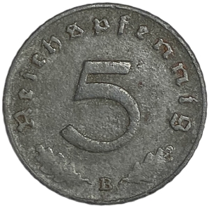 5 рейхспфеннигов 1940 год.Двор B.3 рейх.Германия. 