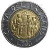 500 лир 1994 год.Папа Иоанн Павел II.Международный год семьи.Ватикан.Биметалл.