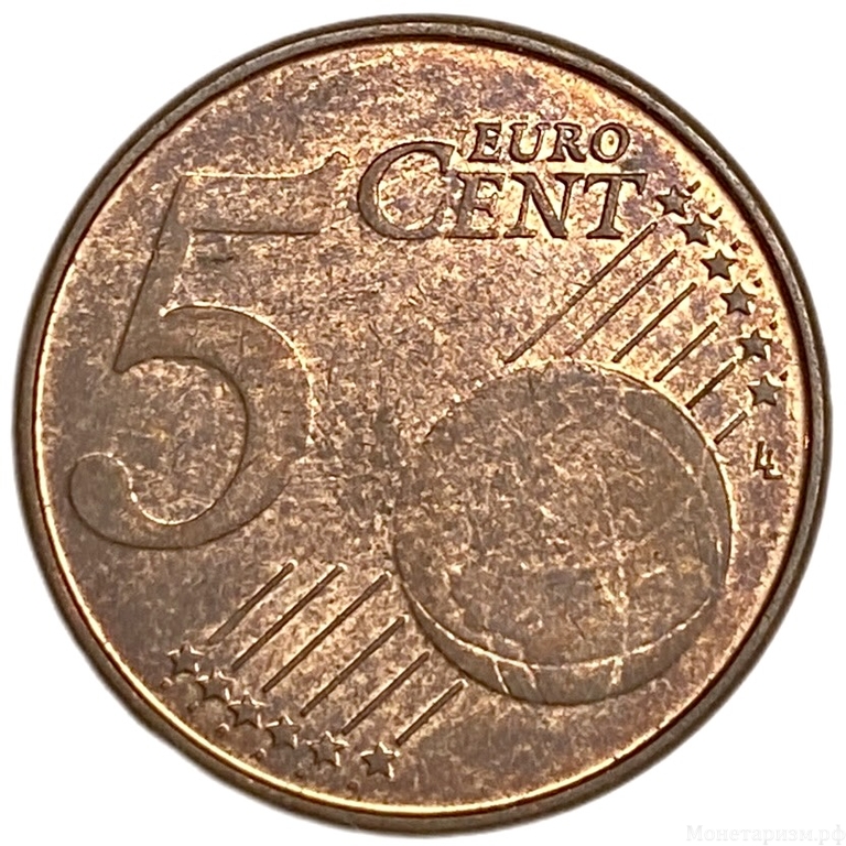 5 евроцентов 2012 год.Альберт II.Бельгия.  