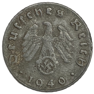 5 рейхспфеннигов 1940 год.Двор B.3 рейх.Германия. 