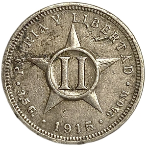 2 сентаво 1915 год.Куба. 