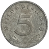 5 рейхспфеннигов 1940 год.Двор A.3 рейх.Германия. 